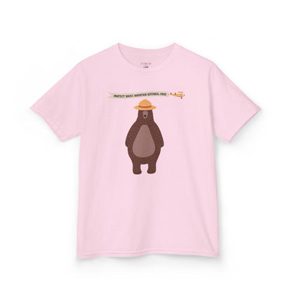 Bear Ranger - Protect Rocky | Kids Heavy Cotton Tshirt | RMNP