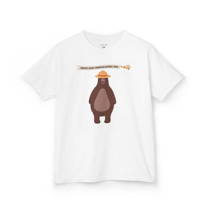 Bear Ranger - Protect Rocky | Kids Heavy Cotton Tshirt | RMNP