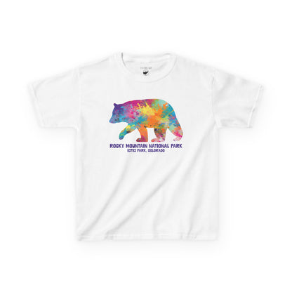 Splatter Art Bear | RMNP | Kids Heavy Cotton™ Tee