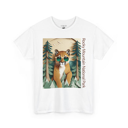 The Mighty Mountain Lion | Layered Paper | RMNP | Adult Cotton Tee