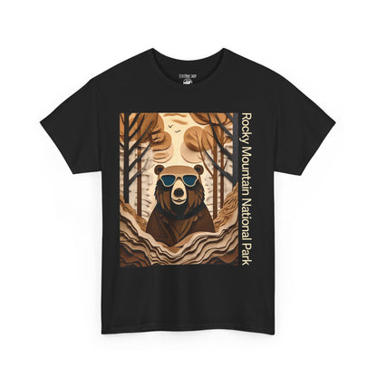 Black Bear Stare | Layered Paper | RMNP | Adult Cotton Tee