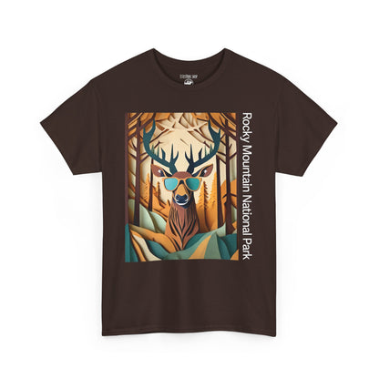 Majestic Elk Stare | Layered Paper | RMNP | Adult Cotton Tee