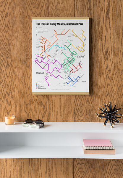 The Trails of Rocky Mountain National Park | RMNP | Rolled Posters