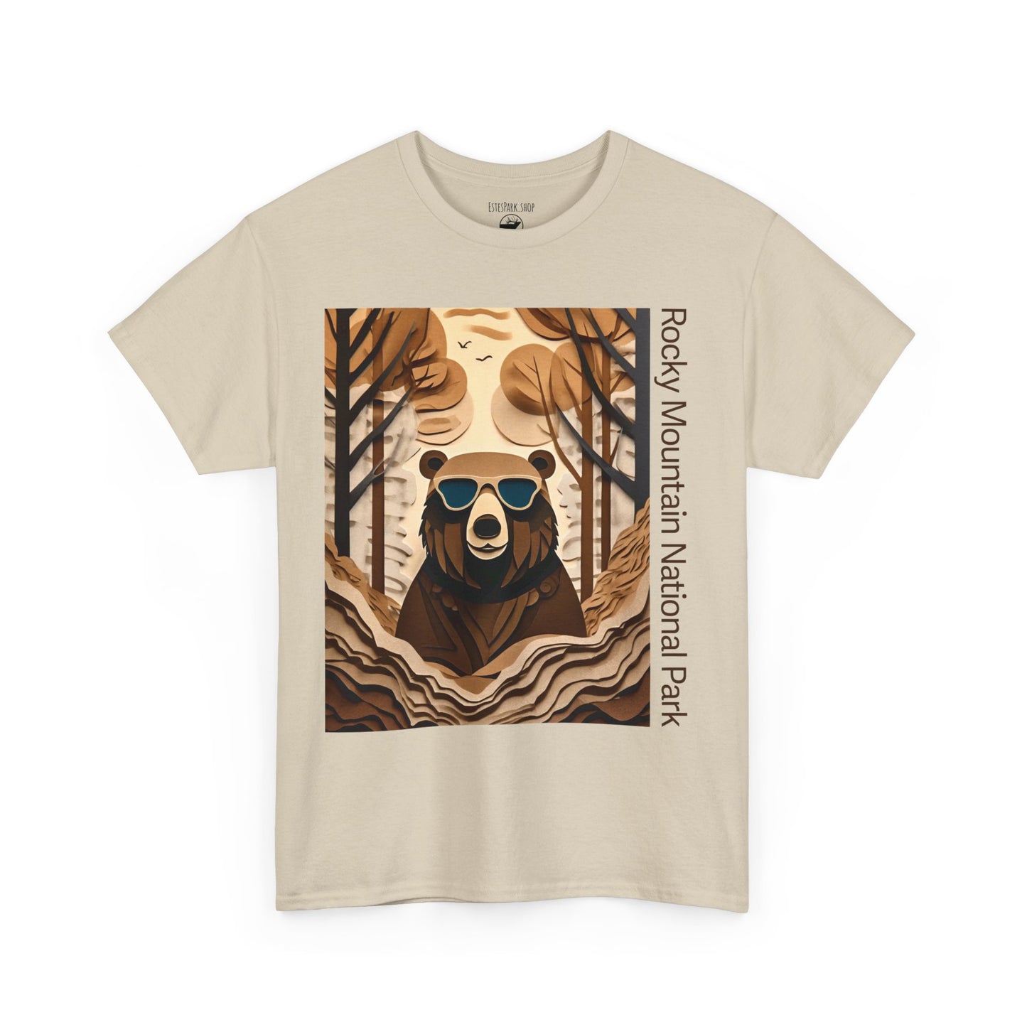 Black Bear Stare | Layered Paper | RMNP | Adult Cotton Tee