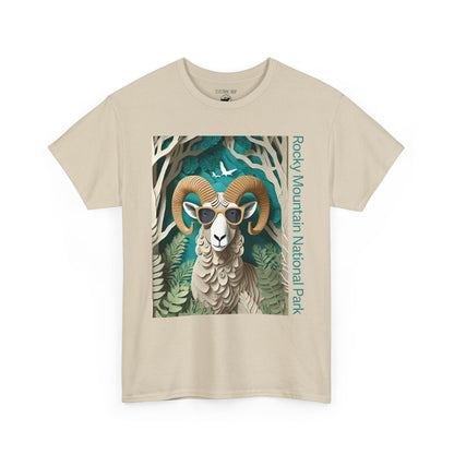 The Mighty Big Horn Sheep | Layered Paper | RMNP | Adult Cotton Tee