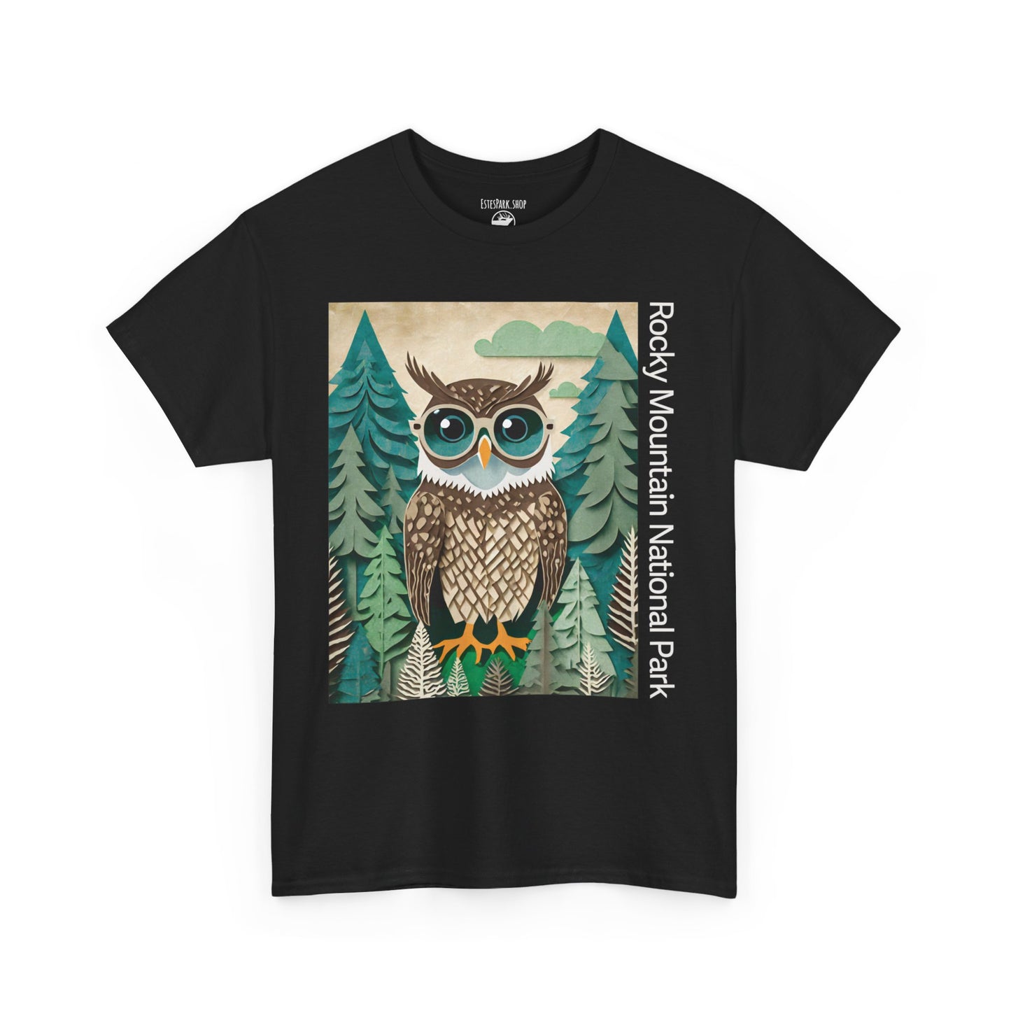 The Wise Ol' Owl | Layered Paper | RMNP | Adult Cotton Tee