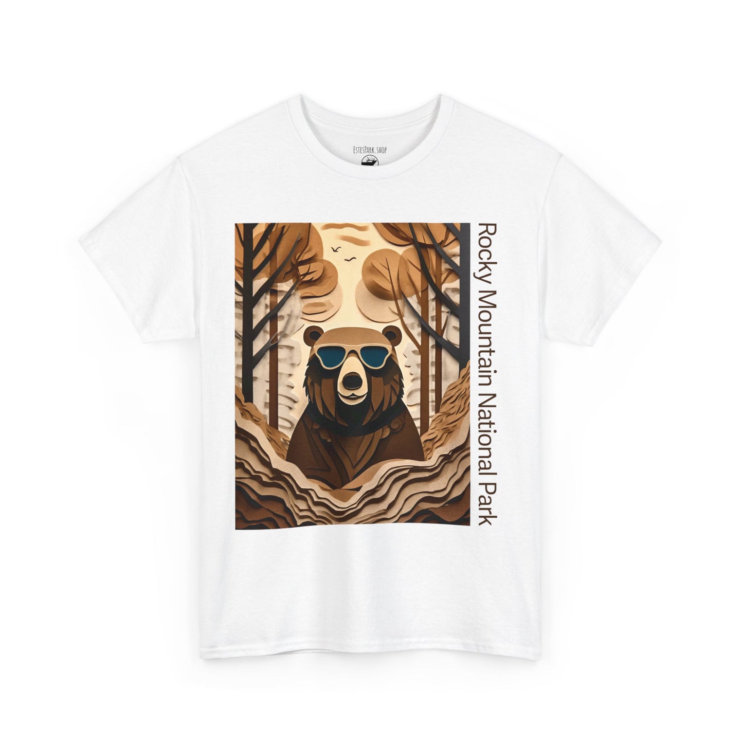 Black Bear Stare | Layered Paper | RMNP | Adult Cotton Tee
