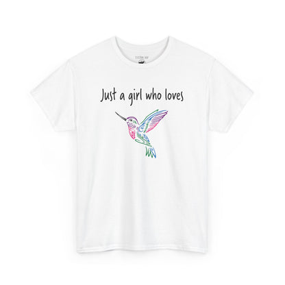 Just a Girl Who Loves Hummingbirds | RMNP | Adult Cotton Tee