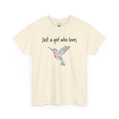 Just a Girl Who Loves Hummingbirds | RMNP | Adult Cotton Tee