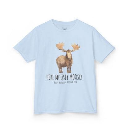 Here Moosey Moosey | Kids Heavy Cotton Tshirt | RMNP