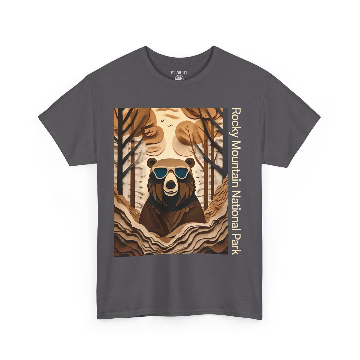 Black Bear Stare | Layered Paper | RMNP | Adult Cotton Tee