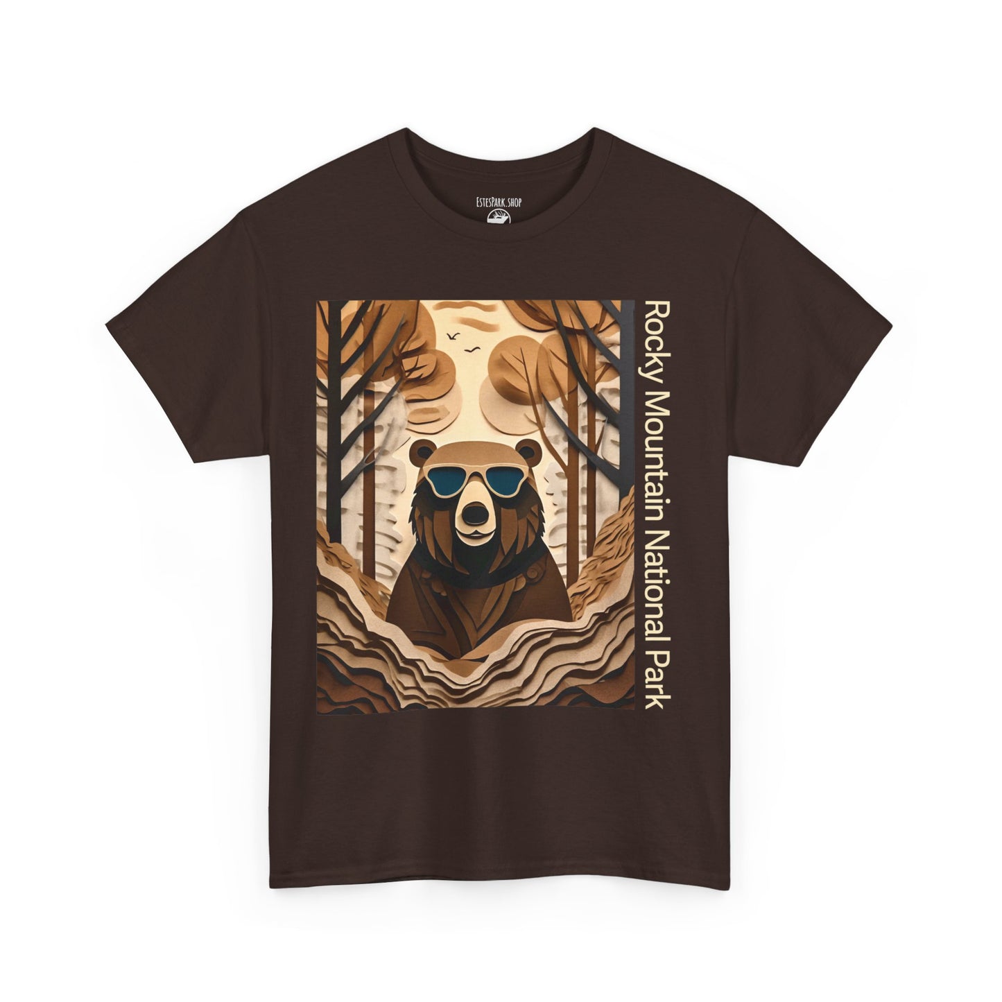 Black Bear Stare | Layered Paper | RMNP | Adult Cotton Tee