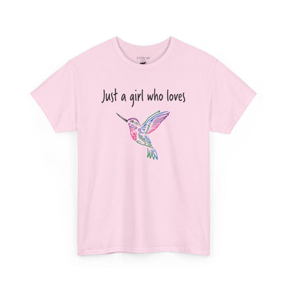 Just a Girl Who Loves Hummingbirds | RMNP | Adult Cotton Tee